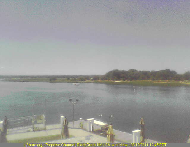 Webcam image of Porpoise Channel, Stony Brook NY - north view